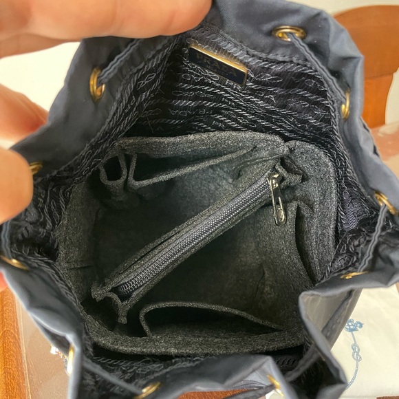 PRADA Duet Nylon bucket navy bag $1,820 - Picture 12 of 16